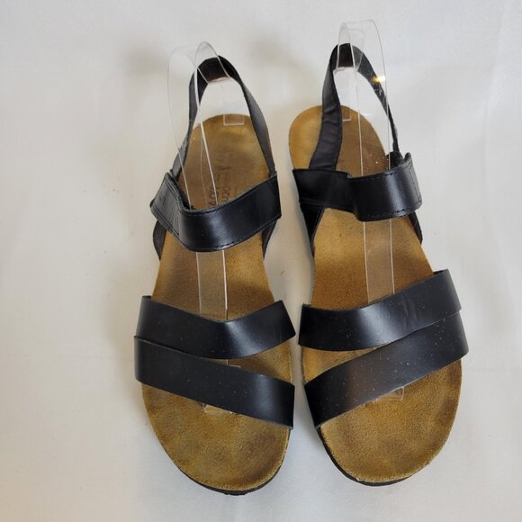 Naot Krista Sandals Black Sling Back Adjustable Leather Strap Women's Size 10/41 - Picture 5 of 9